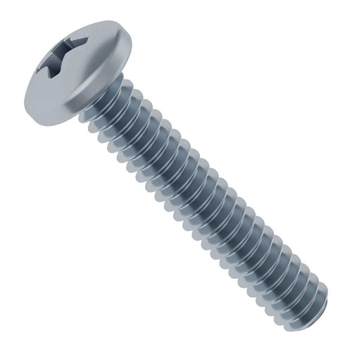 ServoCity 0.750&quot; (3/4&quot;) 6-32 亜鉛メッキ鋼製なべ頭ネジ (25 個パック)