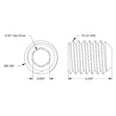 ServoCity 10-32 ステンレススチール製カップポイント止めネジ (長さ 6.35mm) - 6個パック