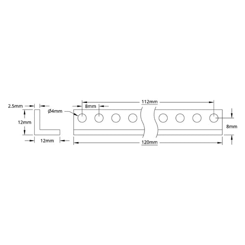 ServoCity 1103シリーズ L字型ビーム (15穴 長さ 120mm) - 2個