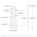 ServoCity 1105 シリーズ ラウンドエンド パターン プレート (4 穴、長さ 104 mm)