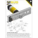 ServoCity 1105 シリーズ ラウンドエンド パターン プレート (4 穴、長さ 104 mm)