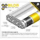 ServoCity 1105 シリーズ ラウンドエンド パターン プレート (4 穴、長さ 104 mm)