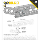 ServoCity 1105 シリーズ ラウンドエンド パターン プレート (4 穴、長さ 104 mm)