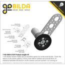 ServoCity 1105 シリーズ ラウンドエンド パターン プレート (4 穴、長さ 104 mm)