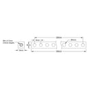 ServoCity 1106 シリーズ スクエア ビーム (21 穴、長さ 168 mm)