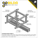 ServoCity 1106 シリーズ スクエア ビーム (21 穴、長さ 168 mm)