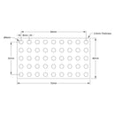 ServoCity 1116 シリーズ グリッド プレート (5 x 9 穴、40 x 72 mm)