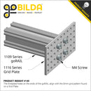 ServoCity 1116 シリーズ グリッド プレート (5 x 9 穴、40 x 72 mm)