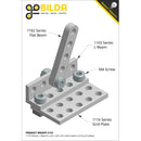 ServoCity 1116 シリーズ グリッド プレート (5 x 9 穴、40 x 72 mm)