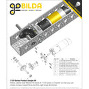 ServoCity 1120シリーズ Uチャンネル (16穴、長さ 408mm)