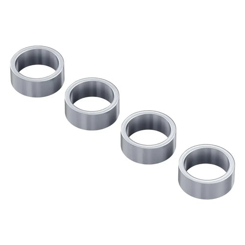 ServoCity 12mm ID スチールスペーサー (外径 15mm、長さ 6mm) - 4 個パック