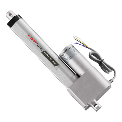 ServoCity 12V ヘビーデューティリニアアクチュエータ (推力 50.8Kg、速度 15.2mm/s、ストローク 152.4mm)