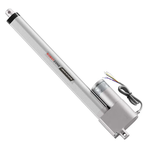 ServoCity 12V ヘビーデューティリニア アクチュエータ (推力 102Kg、速度 7.6mm/s、ストローク 304.8mm)