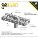 ServoCity 1501 シリーズ M4 x 0.7mm スタンドオフ (外径 6mm、長さ 9mm) - 4 個パック