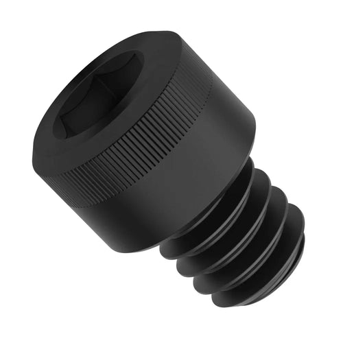 ServoCity 1/4インチ-20 黒色酸化被膜ソケットヘッドネジ (長さ 6.35mm) - 6個パック