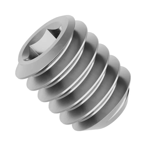 ServoCity 1/4&quot;-20 ステンレススチール カップポイント セットスクリュー (長さ 0.3125&quot;) - 6 個パック
