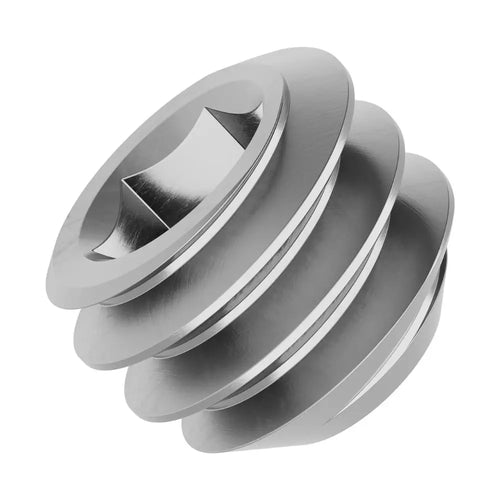 ServoCity 1/4インチ-20 ステンレス鋼製 六角穴付き止めネジ (長さ 4.76mm) - 6個パック