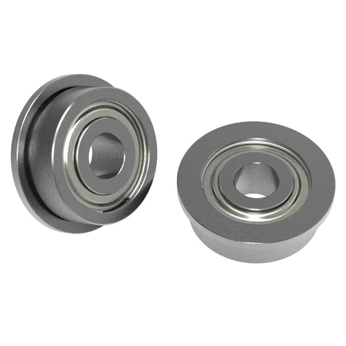 ServoCity 1/8&quot; ID フランジ付きボールベアリング (外径 3/8&quot;、厚さ 9/64&quot;) - 2 パック