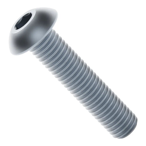 ServoCity 2802 シリーズ 亜鉛メッキ鋼ボタンヘッドネジ (M4 x 0.7mm、長さ 18mm) - 25 個パック