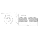 ServoCity 2802シリーズ 亜鉛メッキ鋼製 六角穴付きボタンネジ (M4 x 0.7mm 長さ 30mm) - 25個
