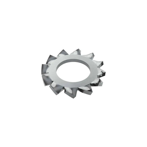 ServoCity 2810 シリーズ 亜鉛メッキ鋼外歯ロックワッシャー (内径 4mm x 外径 8mm) - 25 個パック