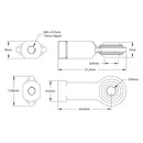 ServoCity 2913シリーズ スチール製 ボールリンク (メス M4 x 0.7mm、長さ 24.1mm) - 2個