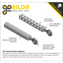 ServoCity 2913シリーズ スチール製 ボールリンク (メス M4 x 0.7mm、長さ 24.1mm) - 2個