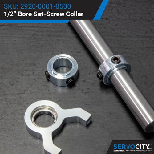 ServoCity 2920シリーズ スチール製 セットスクリューカラー (1/2 inch (1.27cm) ボア) - 2個