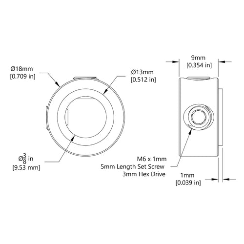 ServoCity 2920シリーズ スチールセットスクリューカラー (内径 3/8  inch) - 2個