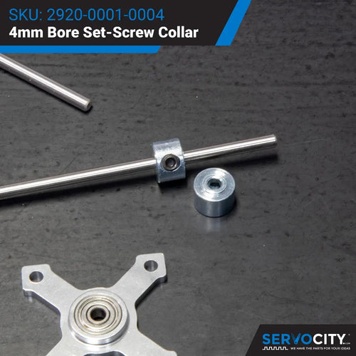 ServoCity 2920シリーズ スチール製 セットスクリューカラー (内径 4mm) - 2個