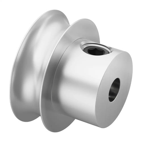 ServoCity 3401シリーズ 止めネジ式 丸ベルトプーリ (内径 4mm、ピッチ直径 16mm)