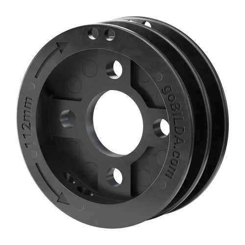 ServoCity 3407シリーズ ハブマウント W型プーリ (デュアルスプール 外径112mm)