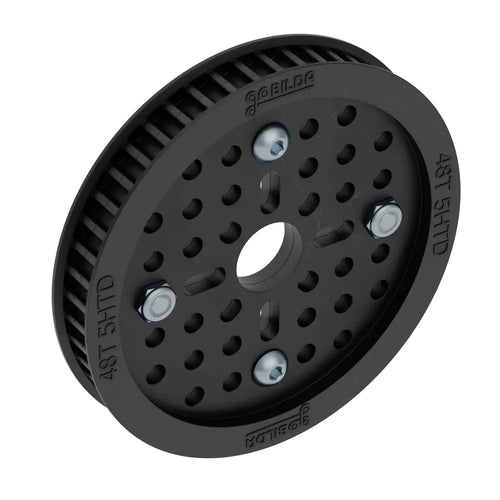 ServoCity 3415 シリーズ 5mm HTD ピッチ ハブマウント タイミング ベルト プーリー (14mm ボア、48 歯)
