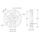 ServoCity 3612シリーズ 薄型 Rhino ホイール (内径 14mm、直径 96mm)