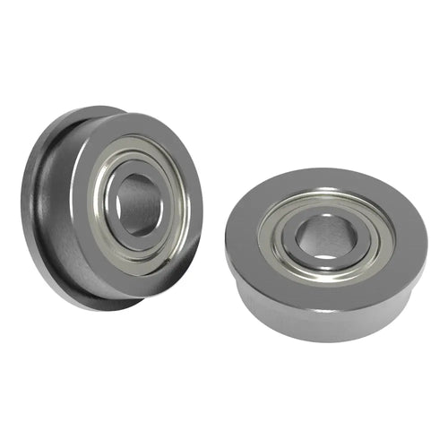 ServoCity 4mm ID フランジ付きボールベアリング (外径 12mm、厚さ 3.5mm) - 2 個パック