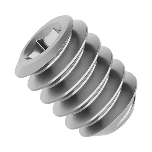 ServoCity 6-32 ステンレススチール製カップポイント止めネジ (長さ 4.8mm) - 6個パック