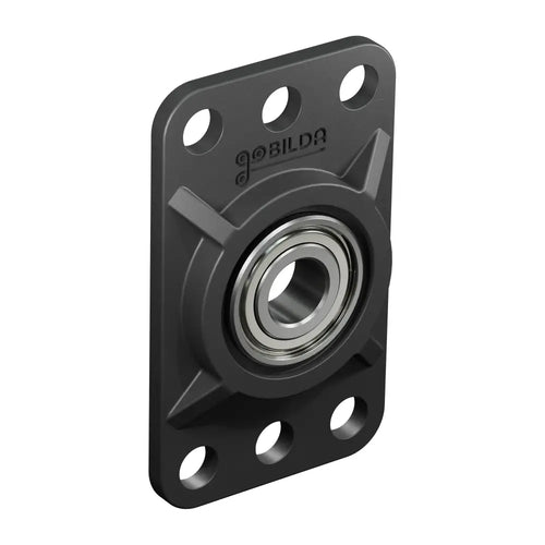 ServoCity フラットピローブロック (内径 6mm、取り付けパターン 16mm x 32mm) - 2個パック