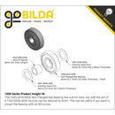 ServoCity 6mm ID フランジなしボールベアリング (外径 16mm、厚さ 4mm) - 2 個パック