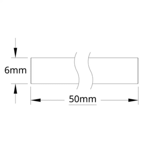 ServoCity 6mm シャフト (ステンレススチール、長さ 50mm)