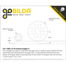 ServoCity アセタール製ギアラック (MOD 0.8、歯数 118、41穴)