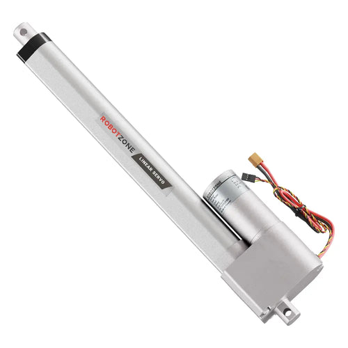 ServoCity ヘビーデューティー リニアサーボ (位置制御、12 24V、33 lb 推力、1.7 inch/sec、10 inch ストローク)