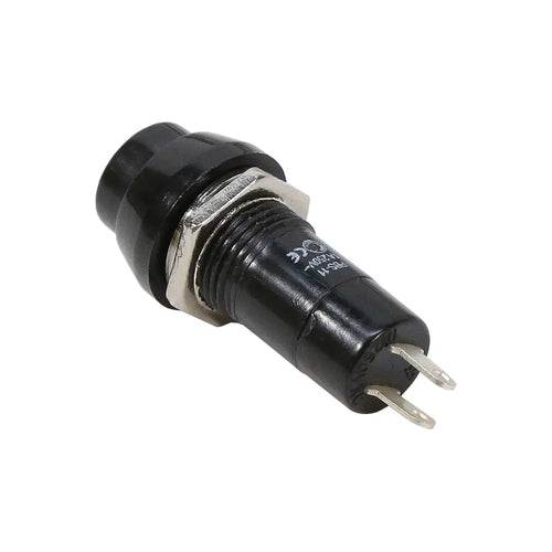 ServoCity ラッチング SPST 丸型プッシュ ボタン スイッチ (ブラック)