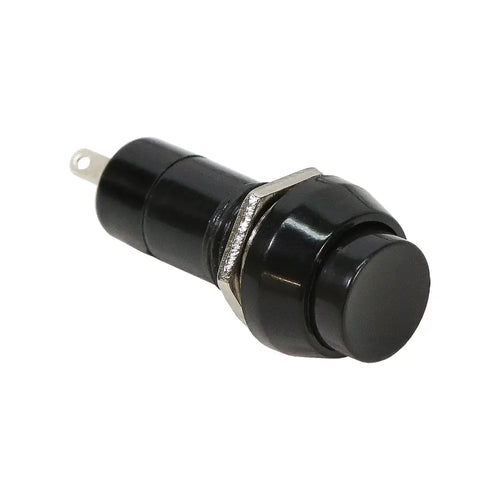 ServoCity ラッチング SPST 丸型プッシュ ボタン スイッチ (ブラック)