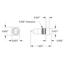 ServoCity ラッチング SPST 角型プッシュボタンスイッチ (赤)