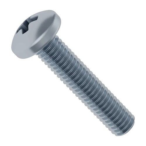 ServoCity M3 x 0.5mm 亜鉛メッキ なべ頭ネジ (長さ 14mm) - 6 個パック