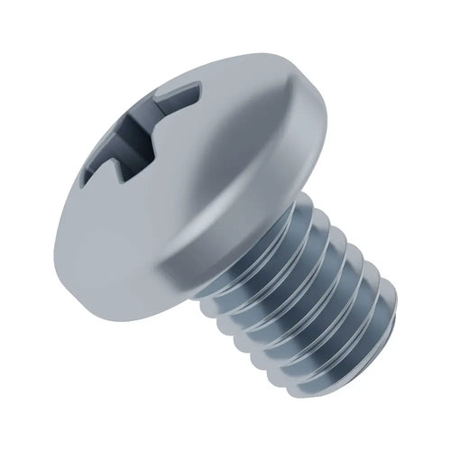 ServoCity M3 x 0.5mm 亜鉛メッキ なべ頭ネジ (長さ 4mm) - 6 個パック