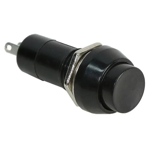 ServoCity モーメンタリ SPST 丸型プッシュ ボタン スイッチ (ブラック)
