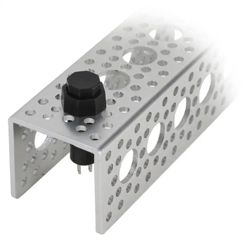 ServoCity モーメンタリ SPST 丸型プッシュ ボタン スイッチ (ブラック)