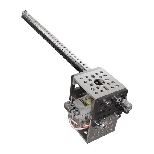 ServoCity サーボ駆動ギアラックキット (推力24 lb (10.8kg) 速度5.7 inch (14.4cm) /秒 シングルギアラック)