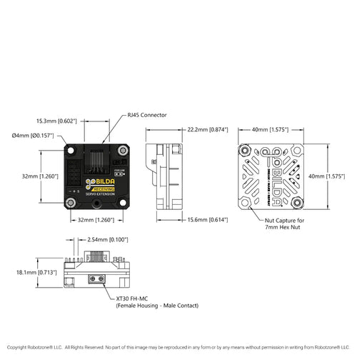 ServoCity サーボ拡張 (CAT6 経由) (受信ボード)